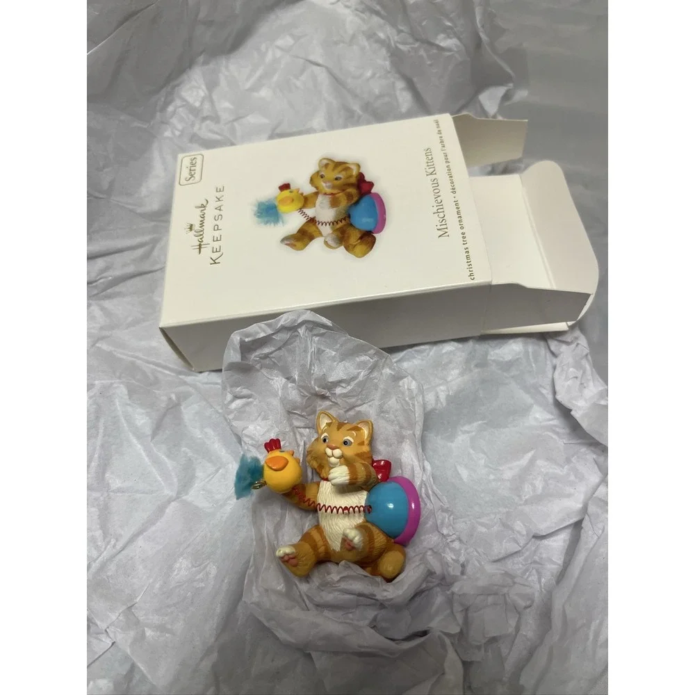 Hallmark Keepsake Mischievous Kittens Ornaments Lot of 4 Series in Packaging